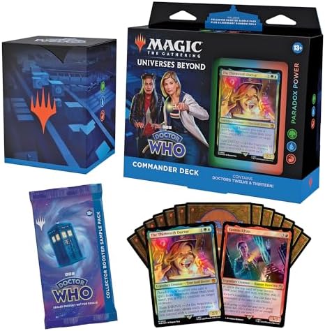 Magic  The Gathering Doctor Who Commander Deck Bundle   Includes All 4 Decks  1 Masters of Evil  1 Blast from The Past  1 Timey Wimey  and 1 Paradox Power Deck Set 