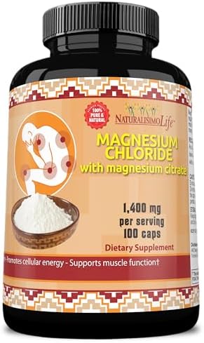 Magnesium Chloride  Cloruro de Magnesio  1 400 mg per serving high absorption with Magnesium Citrate