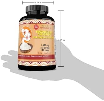 Magnesium Chloride  Cloruro de Magnesio  1 400 mg per serving high absorption with Magnesium Citrate