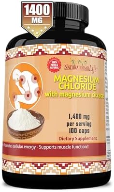 Magnesium Chloride  Cloruro de Magnesio  1 400 mg per serving high absorption with Magnesium Citrate