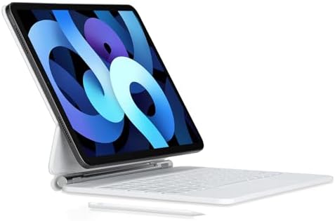 Magnetic Keyboard Case with Stylus Pen for iPad Air 11 inch  iPad Pro 11  Multi Touch Trackpad  Compatible with M3 2025  M2 2024  10 9 inch Air 4th/5th Gen  White