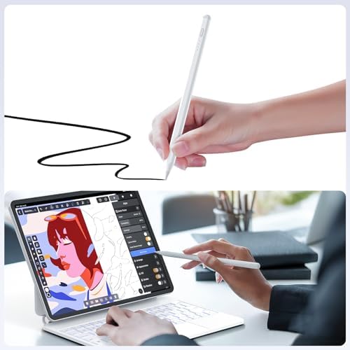 Magnetic Keyboard Case with Stylus Pen for iPad Air 11 inch  iPad Pro 11  Multi Touch Trackpad  Compatible with M3 2025  M2 2024  10 9 inch Air 4th/5th Gen  White