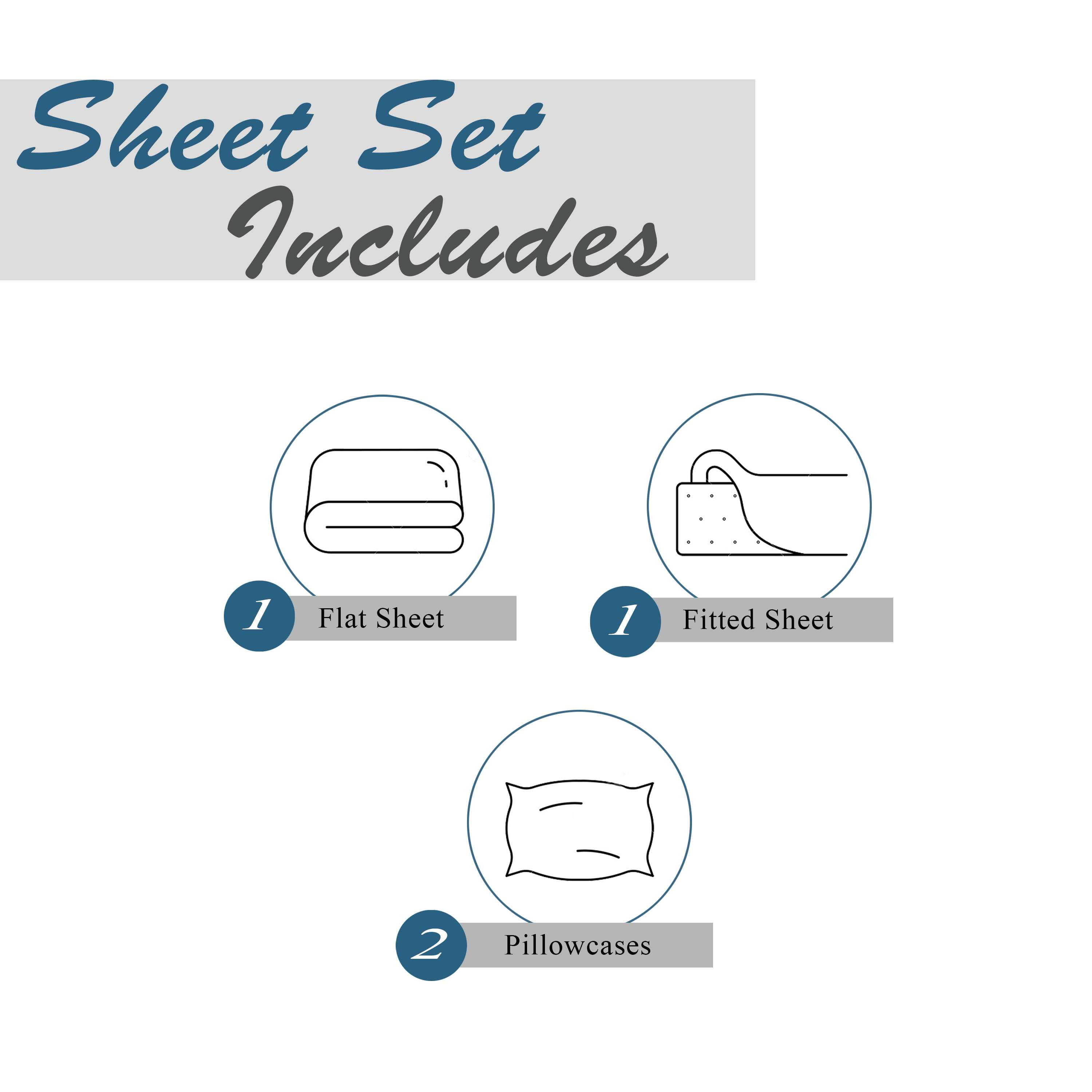 Mainstays Cotton Rich Extra Soft Jersey Bed Sheet Set  Full  Blue Cove  4 Pieces