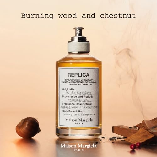 Maison Margiela   Replica   By the Fireplace Eau de Toilette   Warm & Spicy Fragrance   With Chestnut  Wood & Vanilla