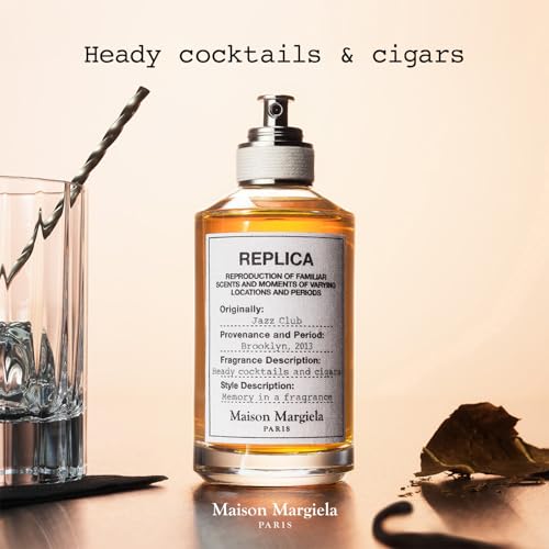 Maison Margiela   Replica   Jazz Club Eau de Toilette   Warm & Spicy Scent   With Vanilla  Rum Accord  & Tobacco
