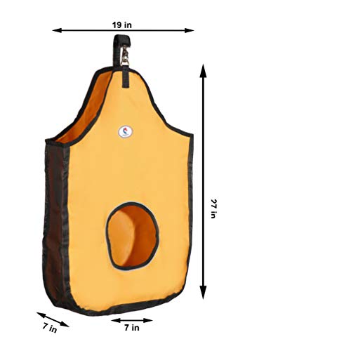 Majestic Ally 1200 D - Bolsa de alimentación de heno para caballos, ovejas con ribete reflectante, reduce los residuos, viene con red de heno de 36 pulgadas. (verde cazador)