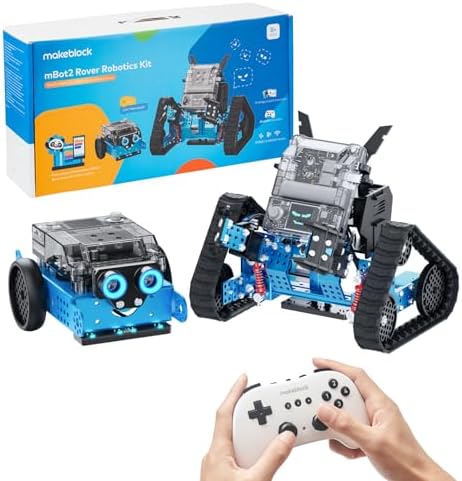 Makeblock mBot2 Rover Emo Robot Programming for Kids  Interactive Robotics Kit Learning and Outdoor Play  Remote Control Coding for Kids 8 12 and up  STEM Educational Building Toys Gifts
