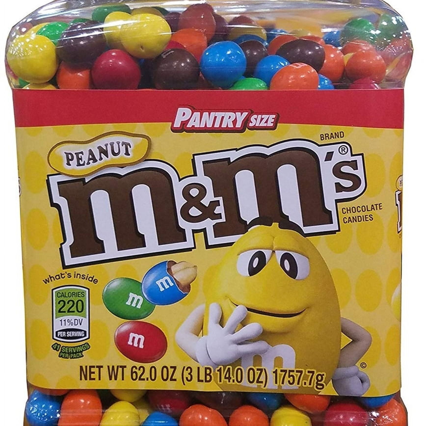 MandMs Peanut Milk Chocolate Candy Bulk Jar  62 Ounce
