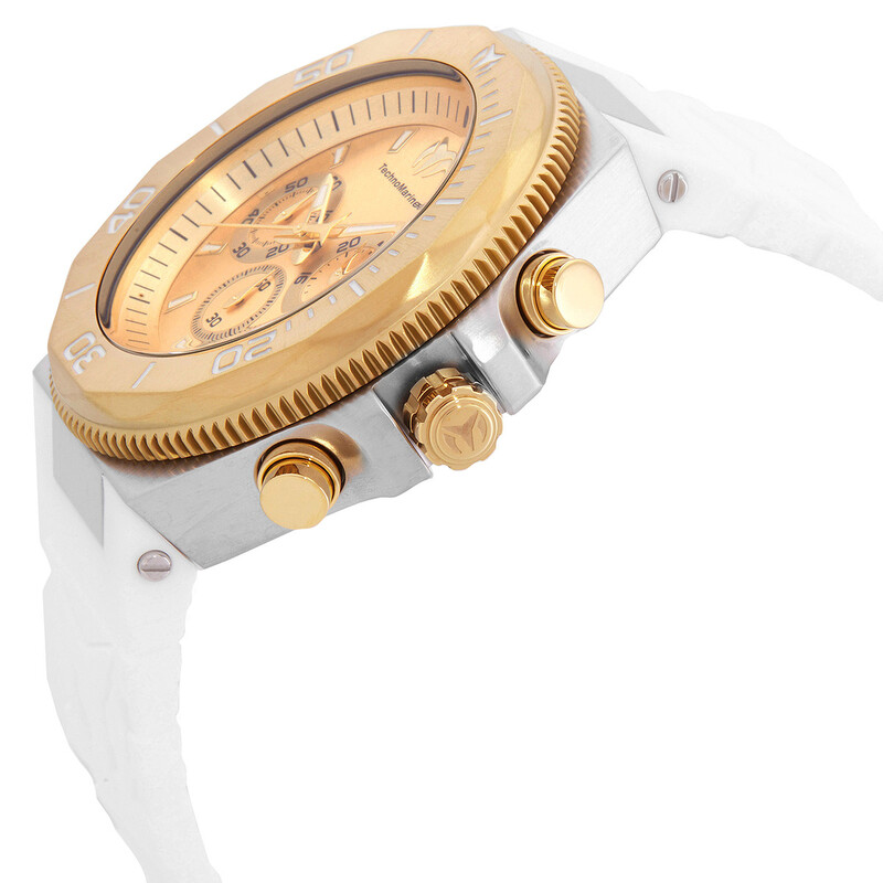 Tecnomar Reloj de hombre Manta Chronograph Quartz con esfera dorada