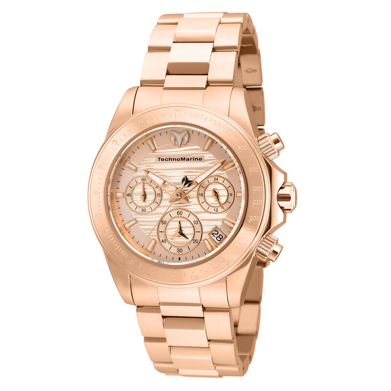 Tecnomar Reloj de mujer Manta Chronograph Quartz con esfera rosa