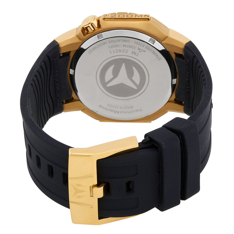 Tecnomar Reloj de hombre Manta Sea Quartz con esfera negra