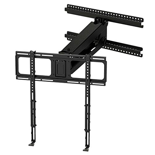 MantelMount  MM340 Above Fireplace Pull Down TV Mount  Televisions 44 to 80 Up to 90 lbs   Safe Auto Adjusting TV Mounts   Patented Motion Stops  Handles  Balancing Technology   Superior Steel