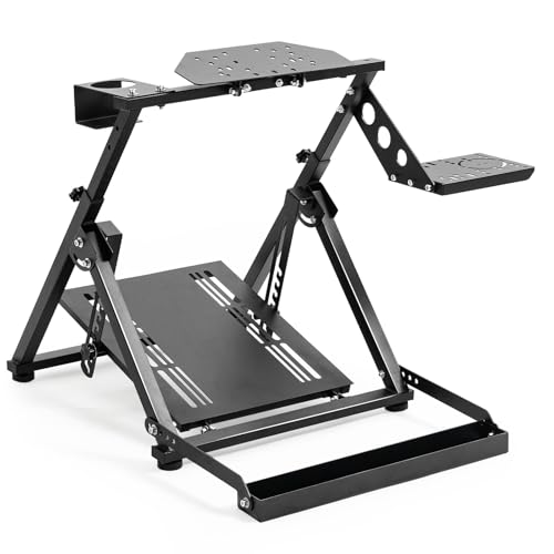 Marada X Frame Steering Wheel Stand Racing Sim Cockpit with Seat Slot Fit for Logitech G25 G27 G29 G920  for Thrustmaster T300 T248  for Fanatec  No Pedal & Shifter