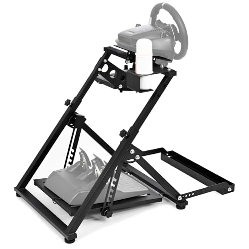 Marada X Frame Steering Wheel Stand Racing Sim Cockpit with Seat Slot Fit for Logitech G25 G27 G29 G920  for Thrustmaster T300 T248  for Fanatec  No Pedal & Shifter