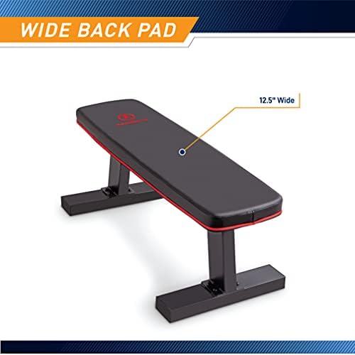 Marcy Flat Utility Weight Bench for Home Gym Weight Training and Ab Exercises