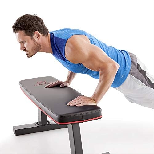 Marcy Flat Utility Weight Bench for Home Gym Weight Training and Ab Exercises