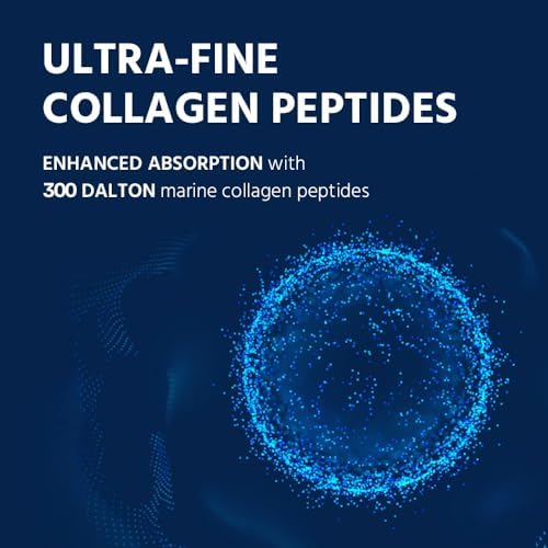 Marine Collagen Peptides   Hydrolyzed Ultra fine Collagen Powder for Women & Men  Hyaluronic Acid  Biotin  Vitamin C  for Skin  Hair  Nails  Joints  Non GMO  Unflavored  Easily Dissolved  16oz
