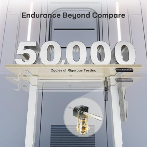 Marsail 48x24 Electric Standing Desk   Adjustable Height Computer Desk with Memory Presets  Storage Bag & Cable Management for Home Office & Gaming Workstations