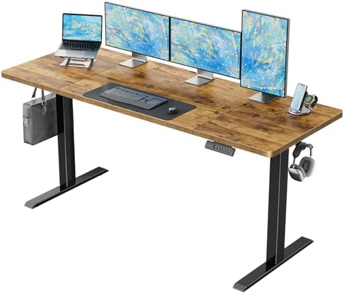 Marsail 48x24 Electric Standing Desk   Adjustable Height Computer Desk with Memory Presets  Storage Bag & Cable Management for Home Office & Gaming Workstations