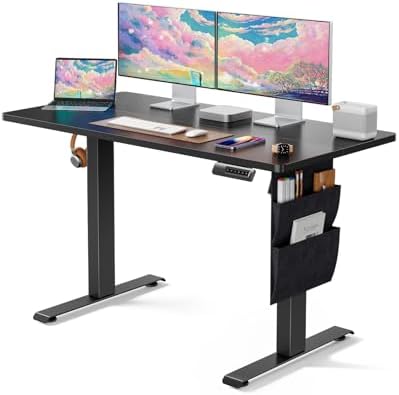 Marsail 48x24 Electric Standing Desk   Adjustable Height Computer Desk with Memory Presets  Storage Bag & Cable Management for Home Office & Gaming Workstations