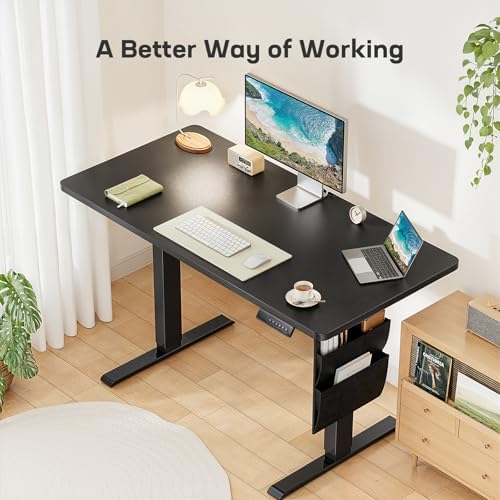 Marsail 55x24 Electric Standing Desk   Adjustable Height Computer Desk with Memory Presets  Storage Bag & Cable Management for Home Office & Gaming Workstations