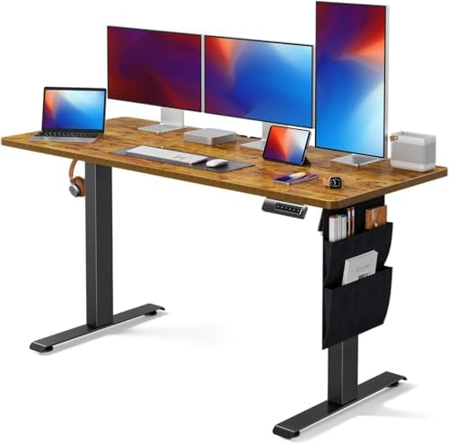 Marsail 55x24 Electric Standing Desk   Adjustable Height Computer Desk with Memory Presets  Storage Bag & Cable Management for Home Office & Gaming Workstations