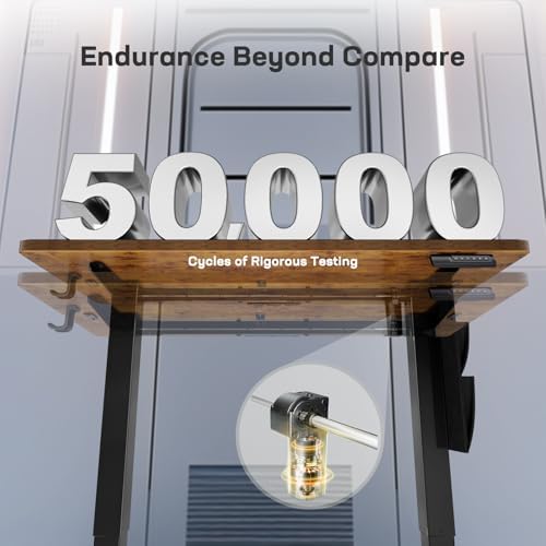 Marsail 55x24 Electric Standing Desk   Adjustable Height Computer Desk with Memory Presets  Storage Bag & Cable Management for Home Office & Gaming Workstations