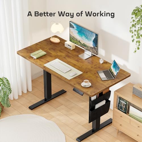 Marsail 55x24 Electric Standing Desk   Adjustable Height Computer Desk with Memory Presets  Storage Bag & Cable Management for Home Office & Gaming Workstations