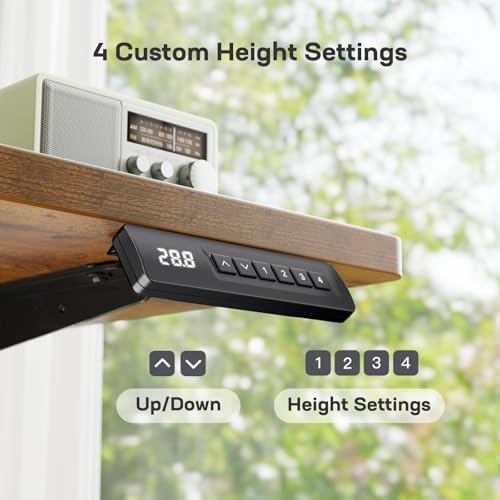 Marsail 55x24 Electric Standing Desk   Adjustable Height Computer Desk with Memory Presets  Storage Bag & Cable Management for Home Office & Gaming Workstations