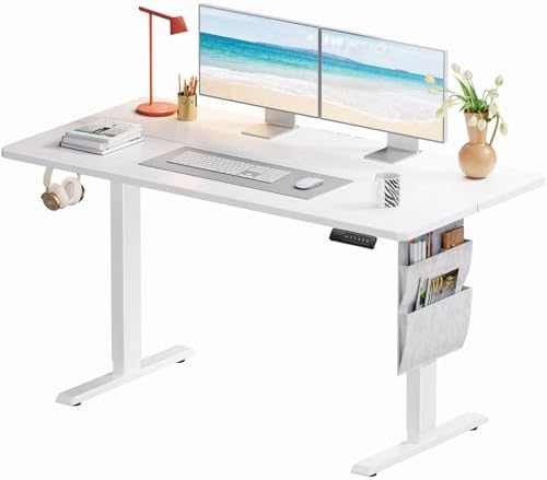 Marsail 55x24 Electric Standing Desk   Adjustable Height Computer Desk with Memory Presets  Storage Bag & Cable Management for Home Office & Gaming Workstations