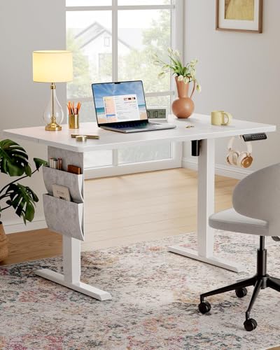 Marsail 63x24 Electric Standing Desk Adjustable Height  Stand up Desk with Storage Bag  for Home Office Computer Desk Memory Preset with Headphone Hook