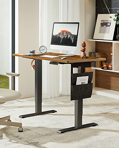 Marsail Electric Adjustable Height Standing Desk with Storage Bag  55   24 Sit Stand Up Deskfor Home Office Computer Gaming Workstation  4 Memory Height Settings Cable Manager  and Headphone Hook