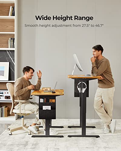 Marsail Electric Adjustable Height Standing Desk with Storage Bag  55   24 Sit Stand Up Deskfor Home Office Computer Gaming Workstation  4 Memory Height Settings Cable Manager  and Headphone Hook