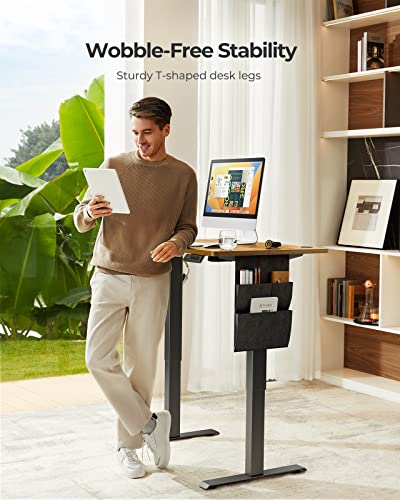 Marsail Electric Adjustable Height Standing Desk with Storage Bag  55   24 Sit Stand Up Deskfor Home Office Computer Gaming Workstation  4 Memory Height Settings Cable Manager  and Headphone Hook