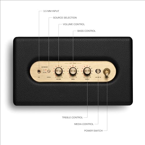 Marshall Acton III Bluetooth Home Speaker  Black