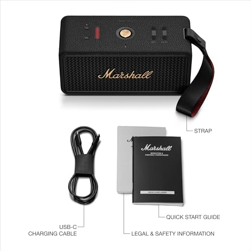 Marshall Middleton II Bluetooth Speaker   Black & Brass