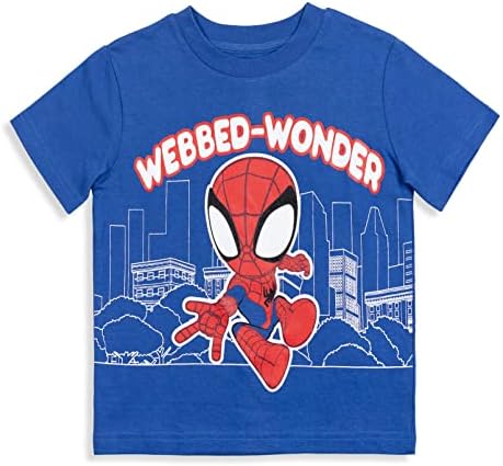 Marvel Boys Short Sleeve T Shirt 4 Pack Toddler to Little Kid