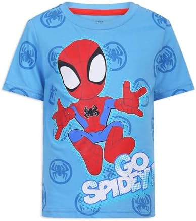 Marvel Spidey & His Amazing Friends Boys 4 Pack T Shirt for Toddler and Big Kids