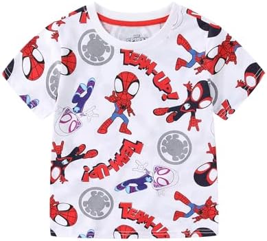 Marvel Spidey & His Amazing Friends Boys 4 Pack T Shirt for Toddler and Big Kids