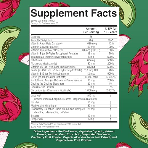 MaryRuths Liquid Multivitamin   Hair Growth   Clinically Tested in Women for Thicker Hair & Facial Wrinkles   Biotin 10000mcg   Lustriva Hair Growth Supplements   Skin Care   Ages 18    30 Fl Oz