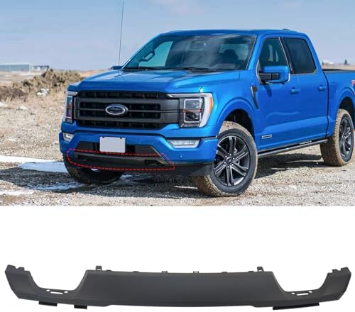 Matte Black Front Bumper Skid Plate Lower Valance for F150 2021 2022 2023 Replace#ML34 17F771 ACW