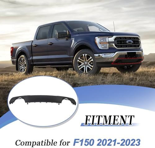 Matte Black Front Bumper Skid Plate Lower Valance for F150 2021 2022 2023 Replace#ML34 17F771 ACW