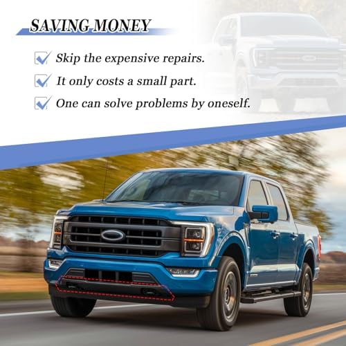 Matte Black Front Bumper Skid Plate Lower Valance for F150 2021 2022 2023 Replace#ML34 17F771 ACW