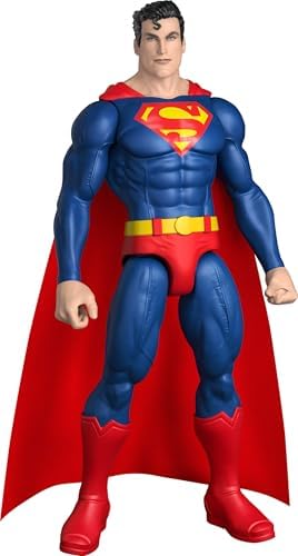 Mattel DC 12 Inch Superman Action Figure  Classic Red & Blue Super Suit with Fabric Cape  Detailed Design & 7 Points of Articulation