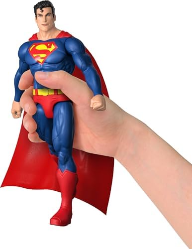 Mattel DC 12 Inch Superman Action Figure  Classic Red & Blue Super Suit with Fabric Cape  Detailed Design & 7 Points of Articulation