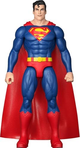Mattel DC 12 Inch Superman Action Figure  Classic Red & Blue Super Suit with Fabric Cape  Detailed Design & 7 Points of Articulation