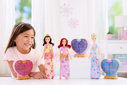 Mattel Disney Princess Ariel Fashion Doll & Accessories with 8 Surprises  Including Heart Gem Box  Ring for Child & 9 Play Pieces  Inspired by Movie