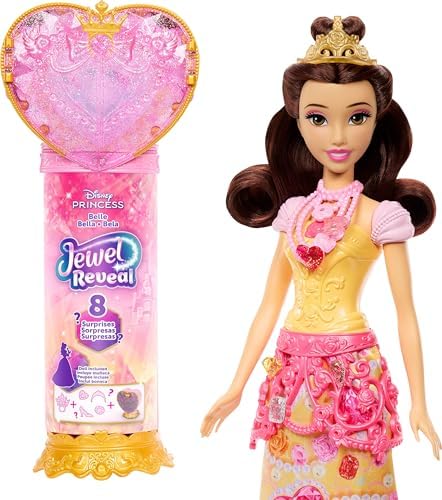 Mattel Disney Princess Ariel Fashion Doll & Accessories with 8 Surprises  Including Heart Gem Box  Ring for Child & 9 Play Pieces  Inspired by Movie