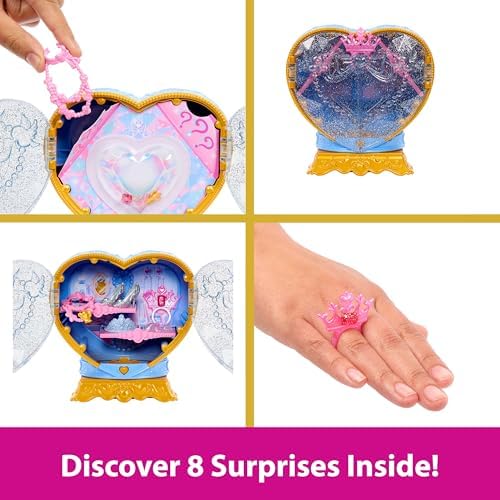 Mattel Disney Princess Cinderella Fashion Doll & Accessories with 8 Surprises  Including Heart Gem Box  Ring for Child & 9 Pieces  Inspired by Movie