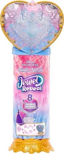 Mattel Disney Princess Cinderella Fashion Doll & Accessories with 8 Surprises  Including Heart Gem Box  Ring for Child & 9 Pieces  Inspired by Movie